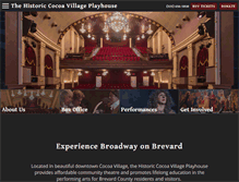 Tablet Screenshot of cocoavillageplayhouse.com